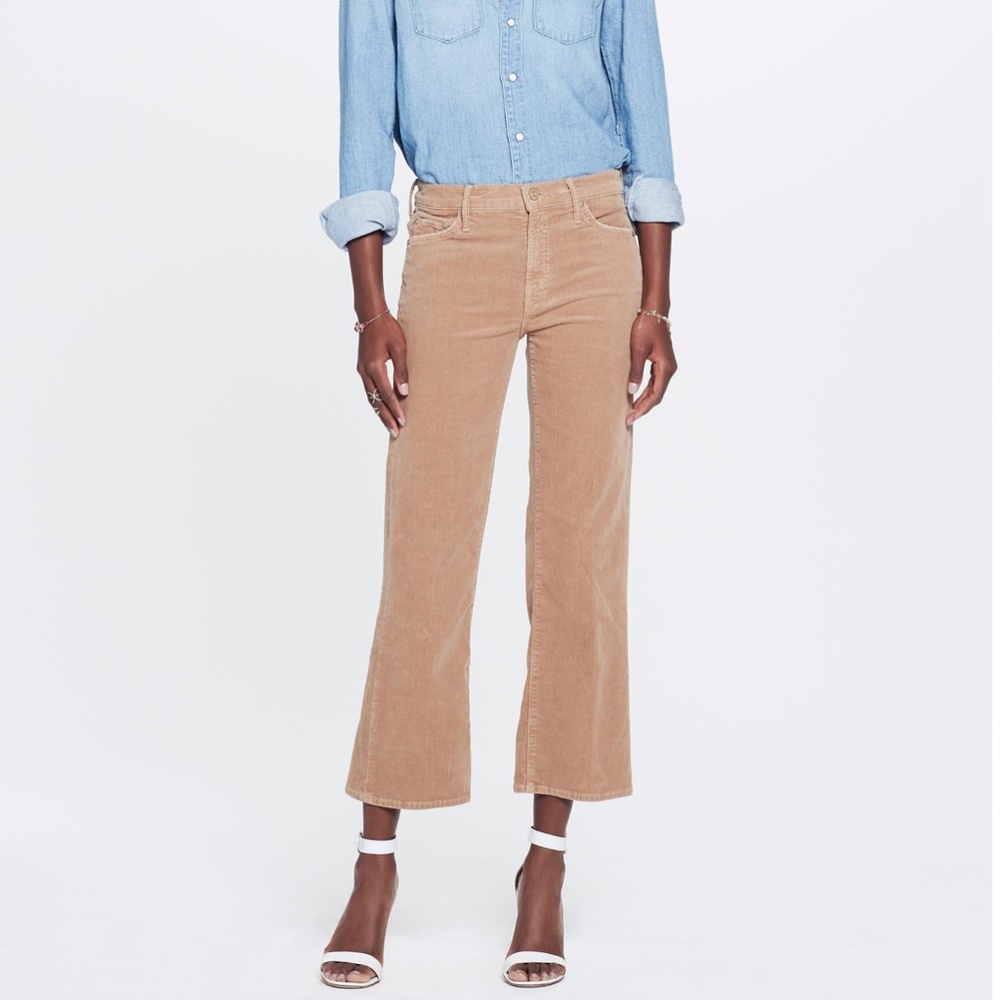 MOTHER The Outsider Crop Hopscotch Corduroy Jeans